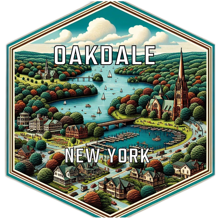 Oakdale York Travel Destination Souvenir Vinyl Decal Sticker Image 1