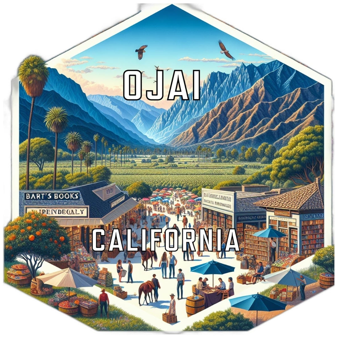 Ojai California Travel Destination Souvenir Vinyl Decal Sticker Image 1