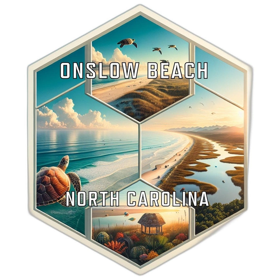 Onslow Beach North Carolina Travel Destination Souvenir Vinyl Decal Sticker Image 1