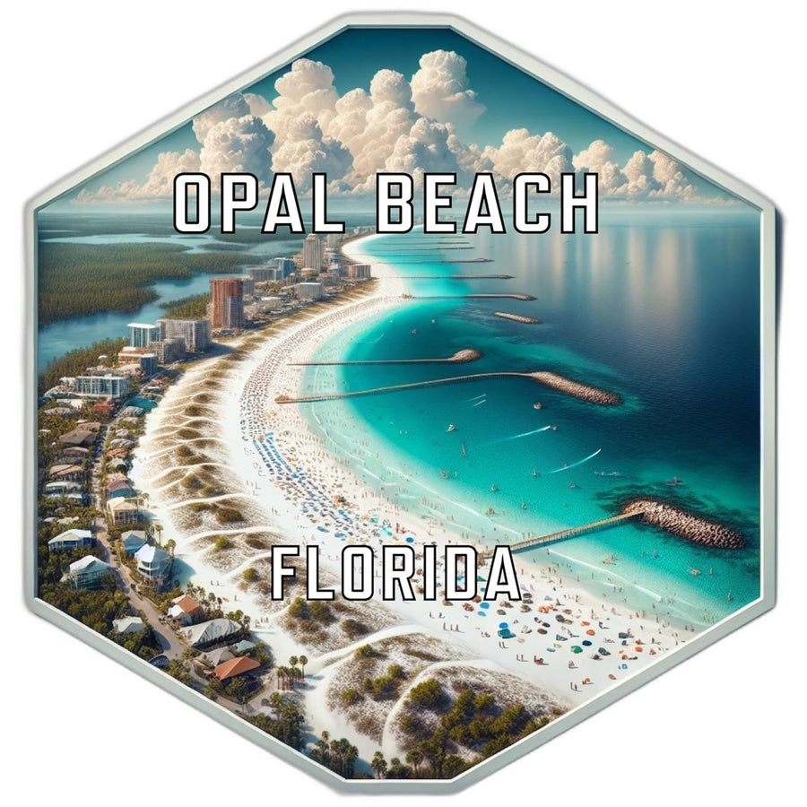 Opal Beach Florida Travel Destination Souvenir Vinyl Decal Sticker Image 1