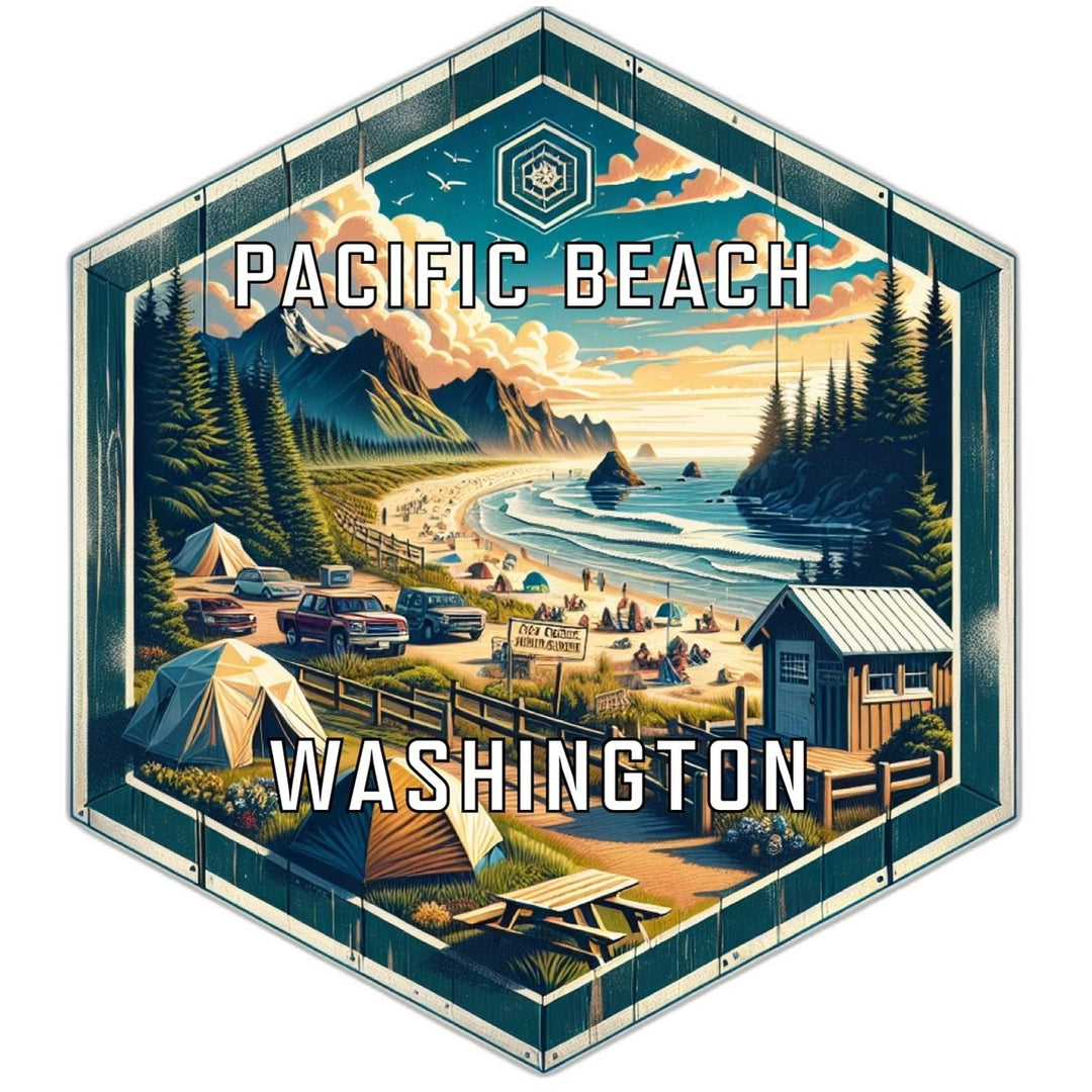 Pacific Beach Washington Travel Destination Souvenir Vinyl Decal Sticker Image 1