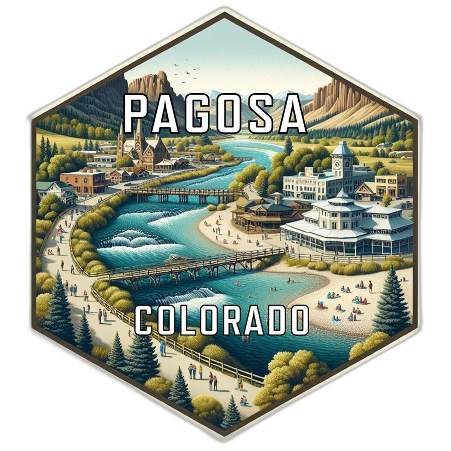 Pagosa Colorado Travel Destination Souvenir Vinyl Decal Sticker Image 1