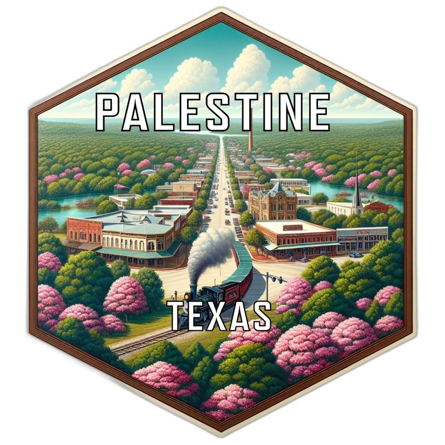 Palestine Texas Travel Destination Souvenir Vinyl Decal Sticker Image 1