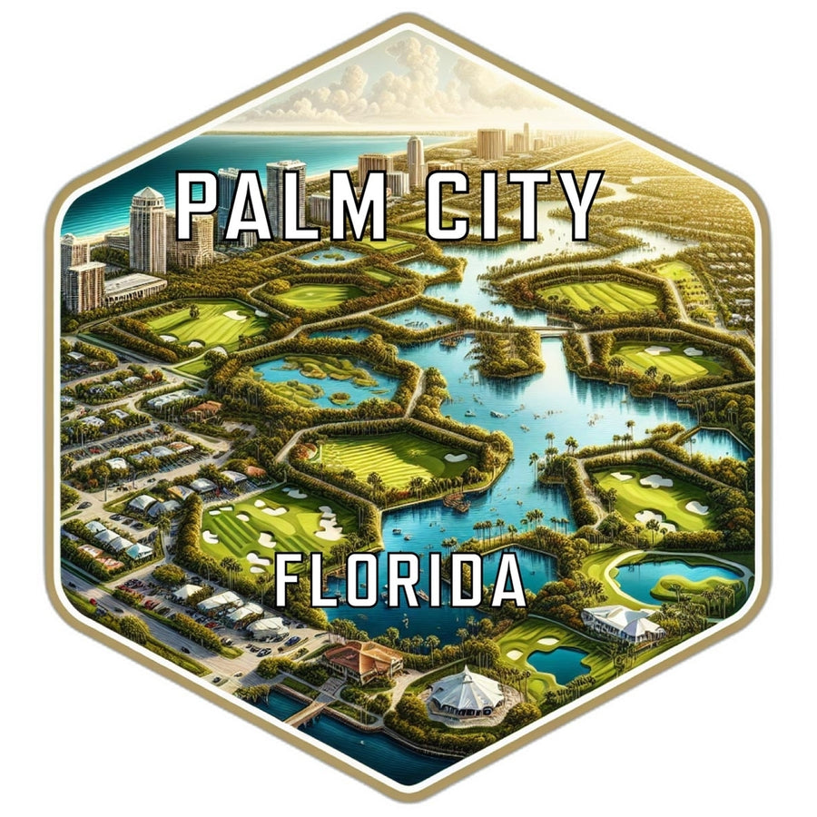 Palm City Florida Travel Destination Souvenir Vinyl Decal Sticker Image 1