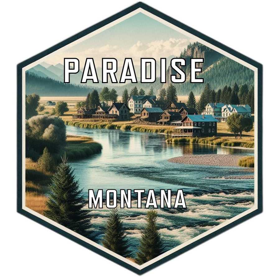 Paradise Montana Travel Destination Souvenir Vinyl Decal Sticker Image 1