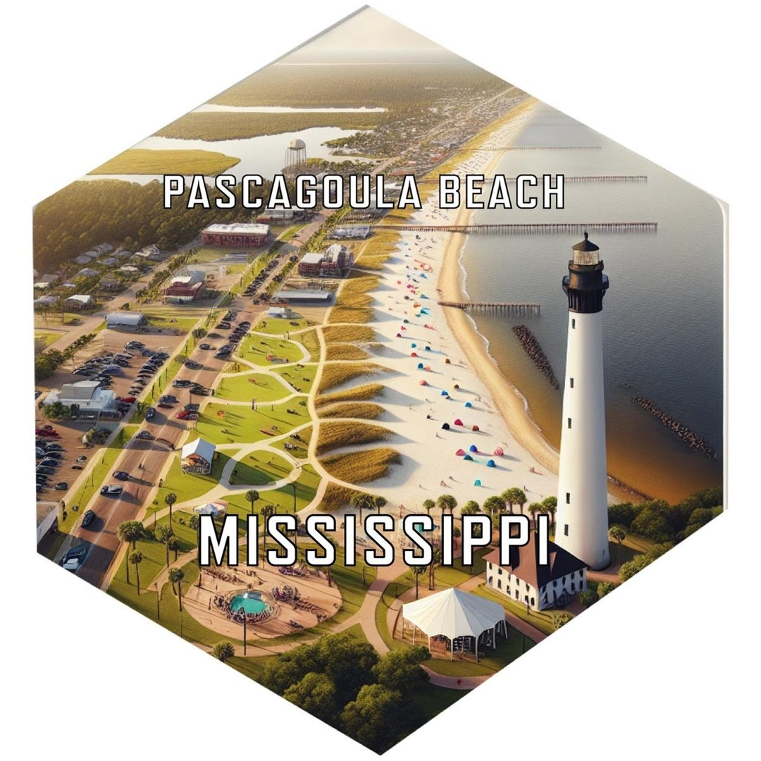 Pascagoula Beach Mississippi Travel Destination Souvenir Vinyl Decal Sticker Image 1