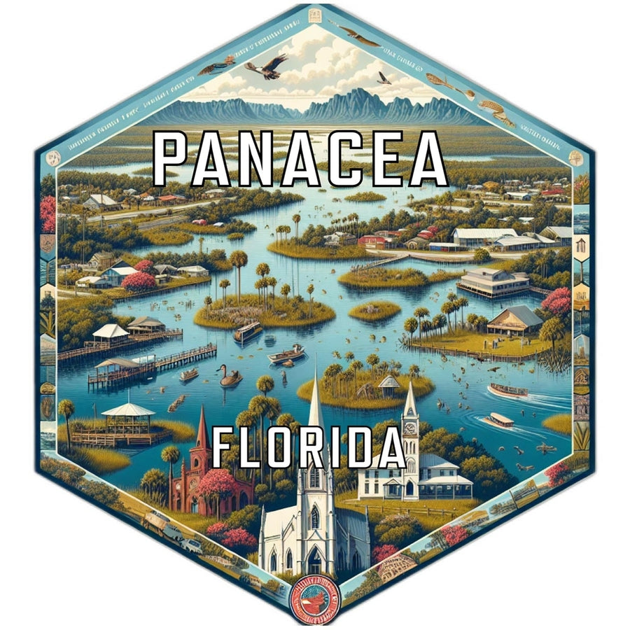 Panacea Florida Travel Destination Souvenir Vinyl Decal Sticker Image 1