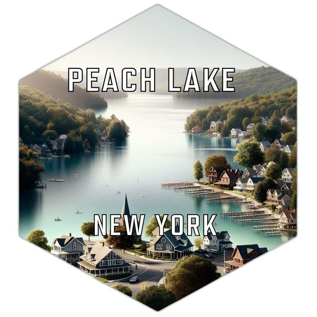 Peach Lake York Travel Destination Souvenir Vinyl Decal Sticker Image 1