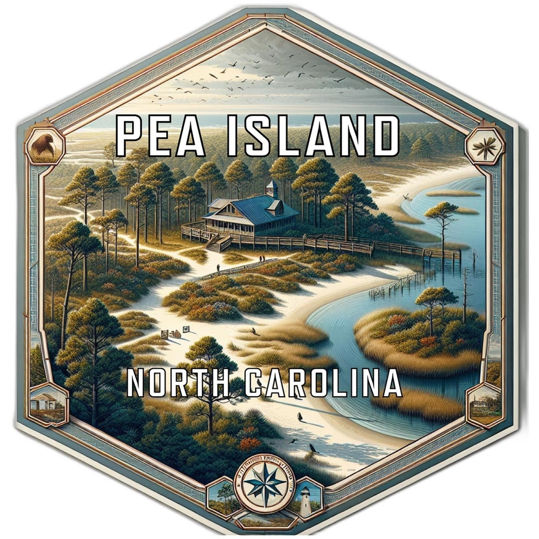 Pea Island North Carolina Travel Destination Souvenir Vinyl Decal Sticker Image 1