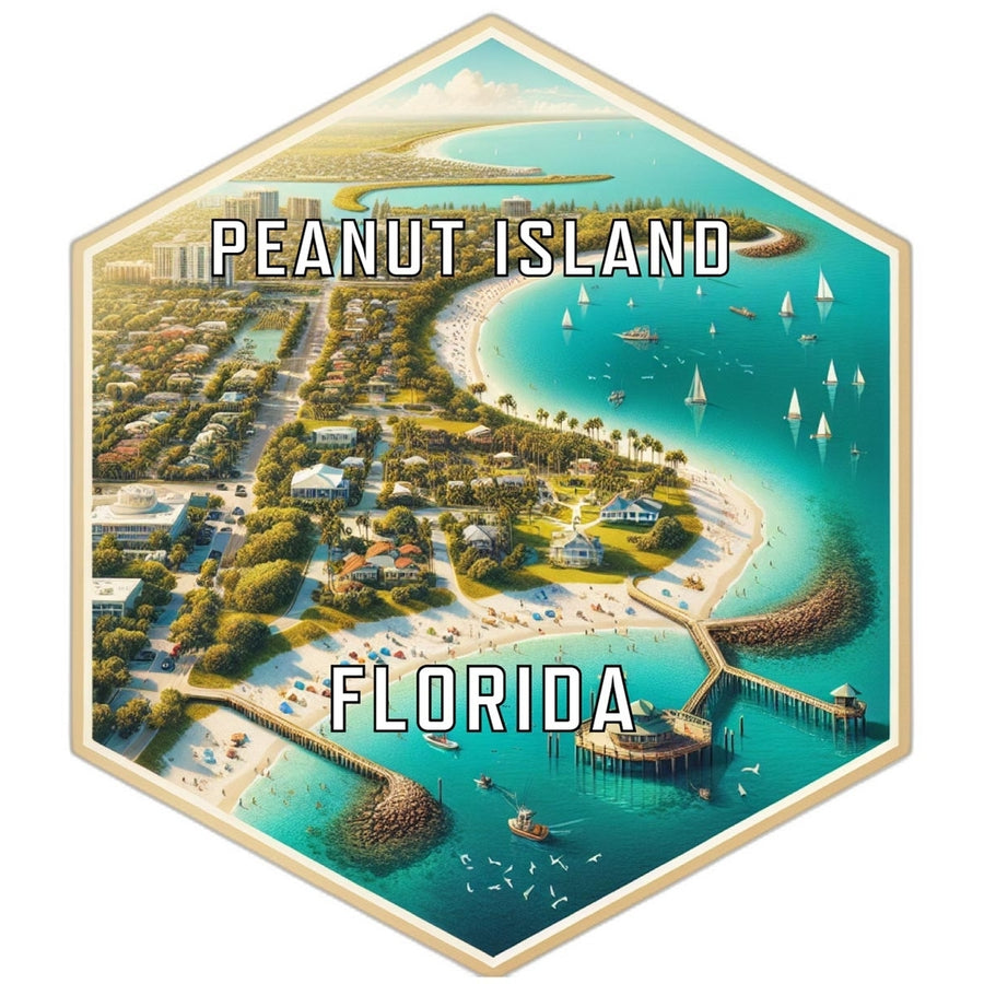 Peanut Island Florida Travel Destination Souvenir Vinyl Decal Sticker Image 1