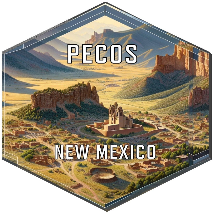 Pecos Mexico Travel Destination Souvenir Vinyl Decal Sticker Image 1