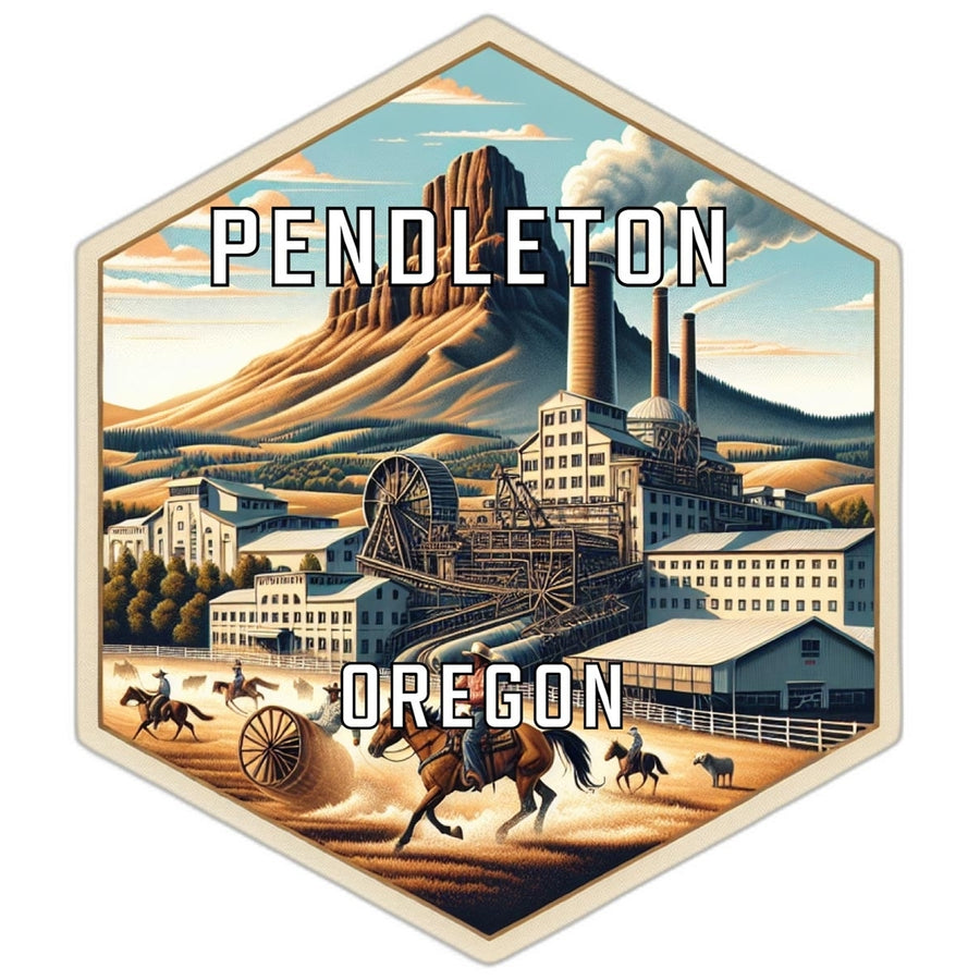 Pendleton Oregon Travel Destination Souvenir Vinyl Decal Sticker Image 1