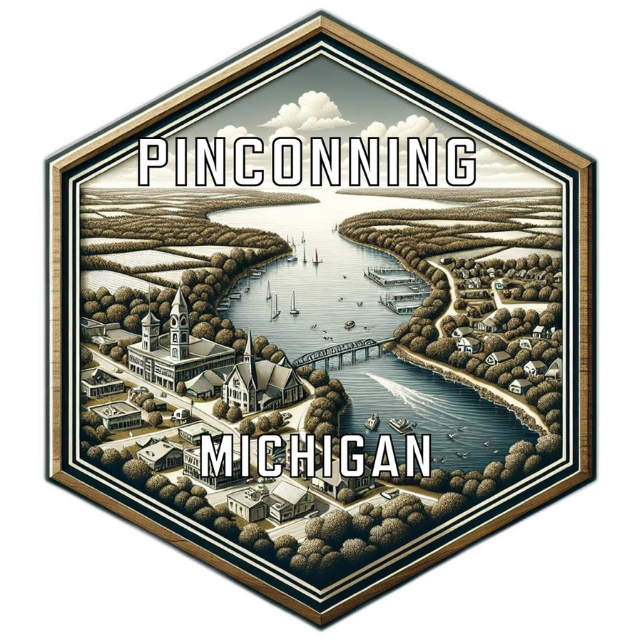 Pinconning Michigan Travel Destination Souvenir Vinyl Decal Sticker Image 1