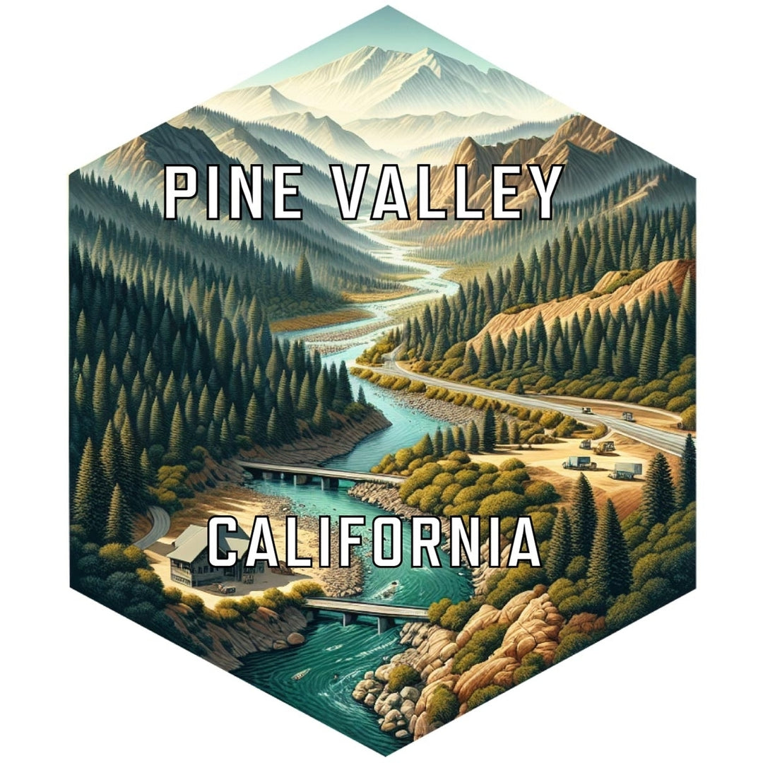 Pine Valley California Travel Destination Souvenir Vinyl Decal Sticker Image 1