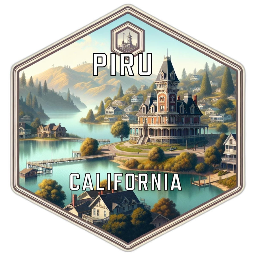 Piru California Travel Destination Souvenir Vinyl Decal Sticker Image 1