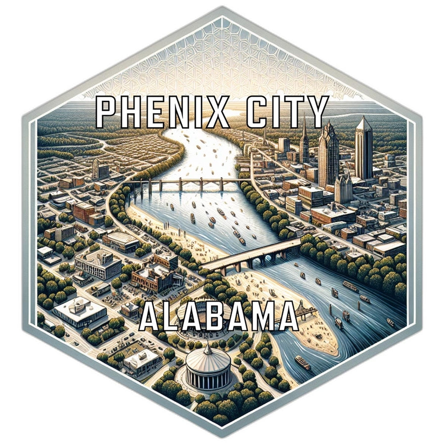 Phenix City Alabama Travel Destination Souvenir Vinyl Decal Sticker Image 1