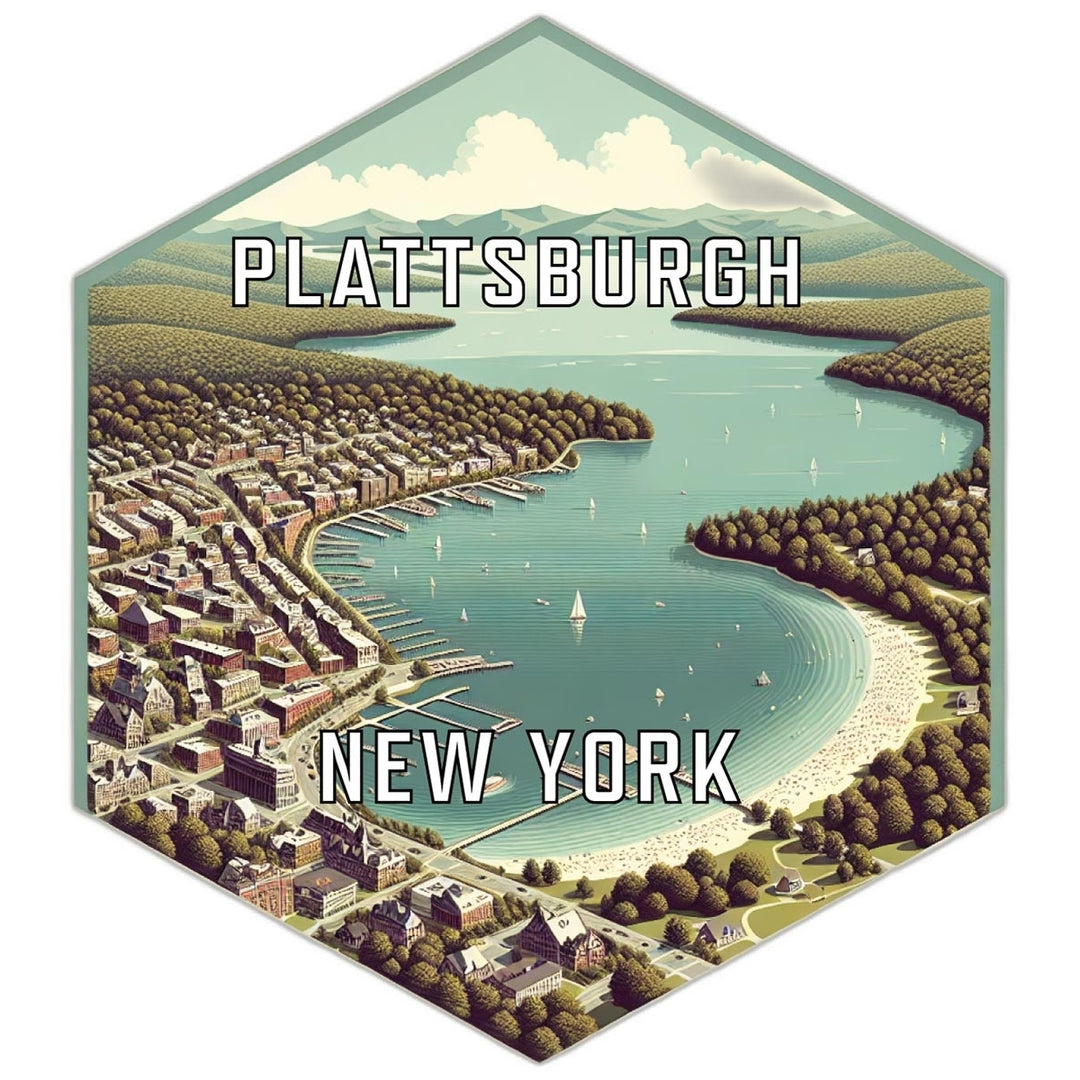 Plattsburgh York Travel Destination Souvenir Vinyl Decal Sticker Image 1