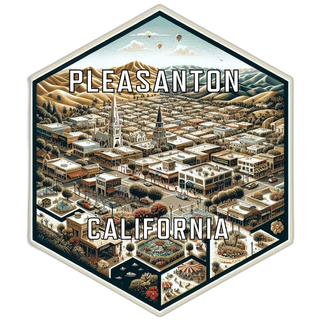 Pleasanton California Travel Destination Souvenir Vinyl Decal Sticker Image 1