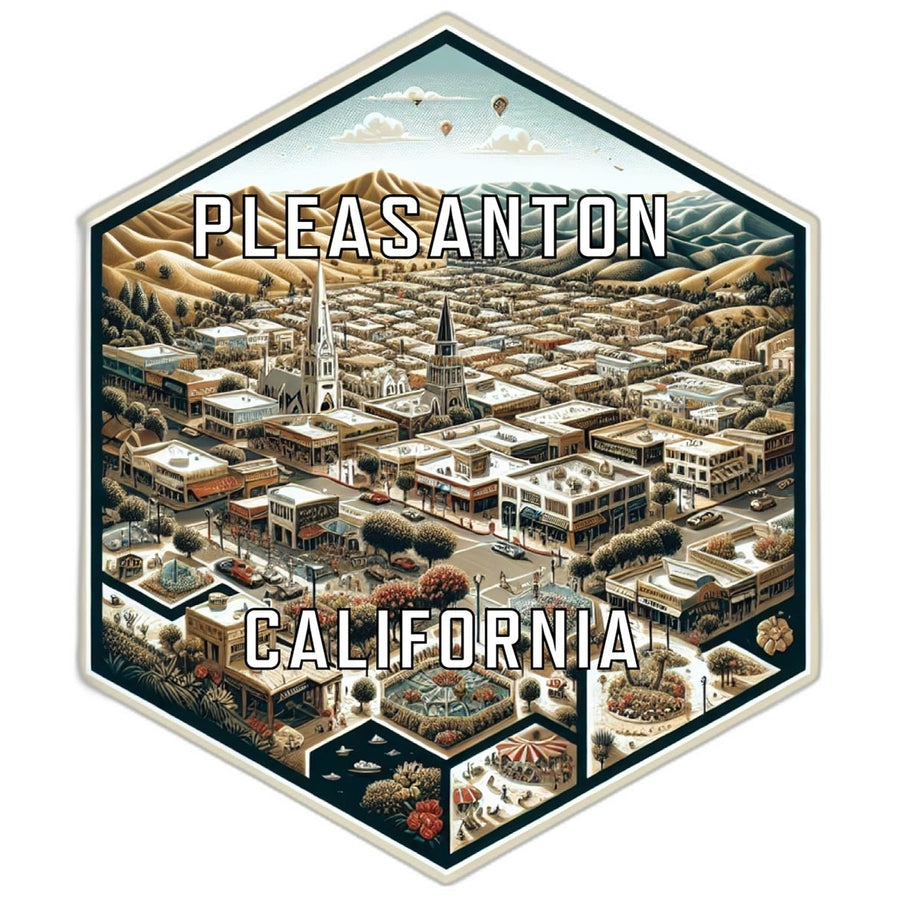 Pleasanton California Travel Destination Souvenir Vinyl Decal Sticker Image 1