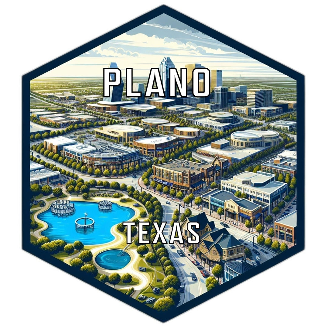 Plano Texas Travel Destination Souvenir Vinyl Decal Sticker Image 1