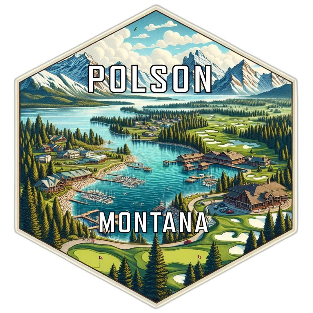 Polson Montana Travel Destination Souvenir Vinyl Decal Sticker Image 1