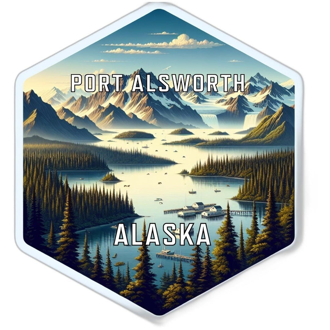 Port Alsworth Alaska Travel Destination Souvenir Vinyl Decal Sticker Image 1