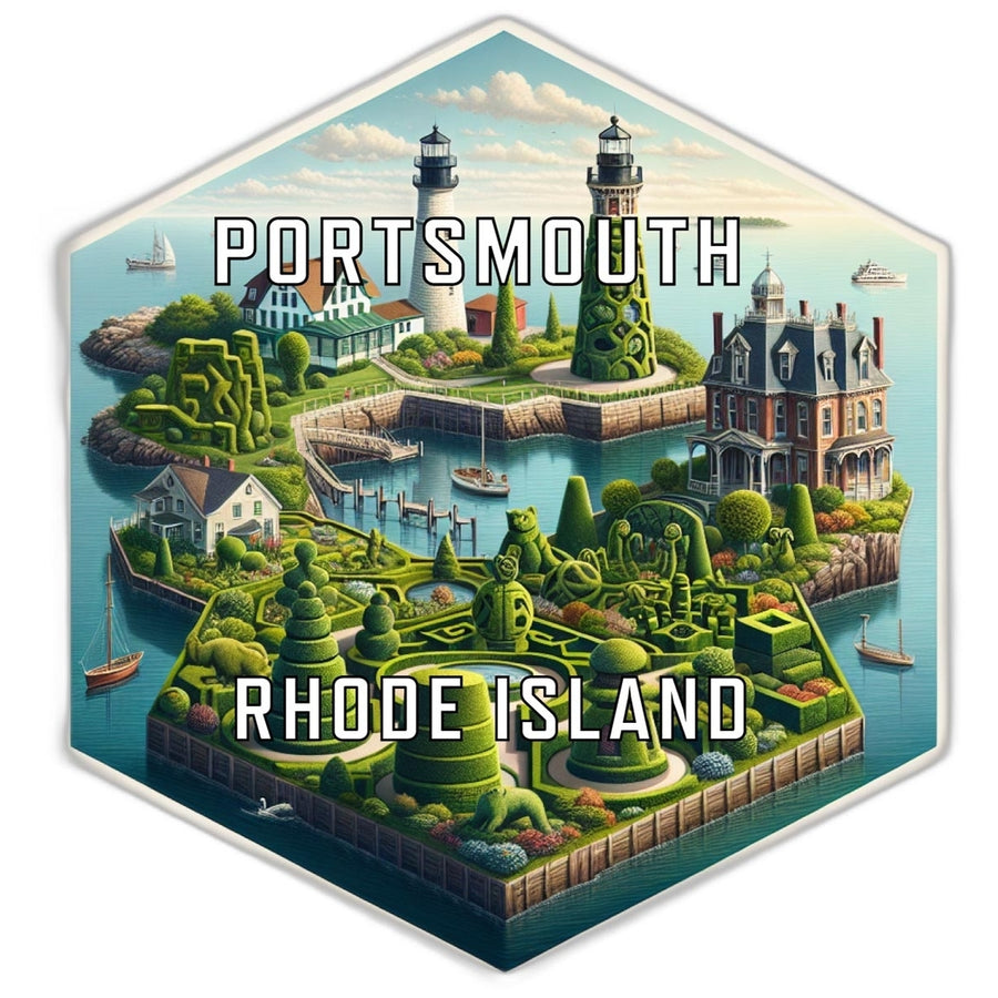 Portsmouth Rhode Island Travel Destination Souvenir Vinyl Decal Sticker Image 1