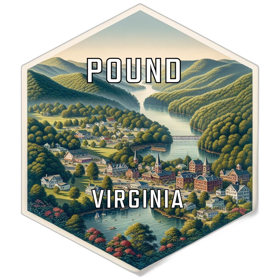 Pound Virginia Travel Destination Souvenir Vinyl Decal Sticker Image 1