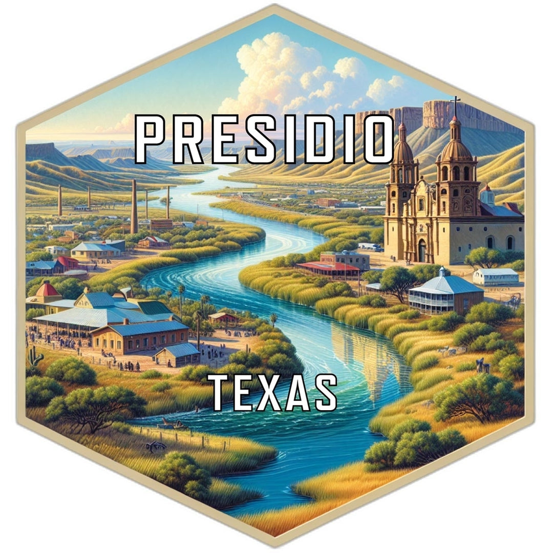 Presidio Texas Travel Destination Souvenir Vinyl Decal Sticker Image 1