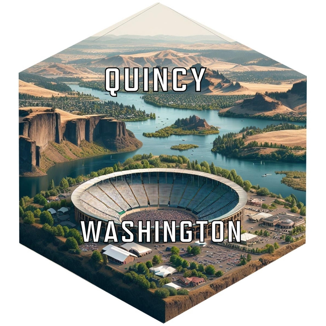 Quincy Washington Travel Destination Souvenir Vinyl Decal Sticker Image 1