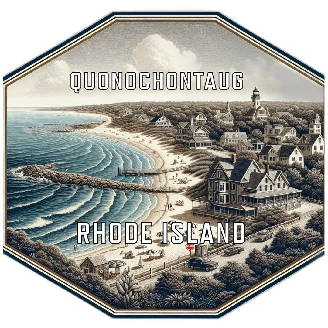 Quonochontaug Rhode Island Travel Destination Souvenir Vinyl Decal Sticker Image 1