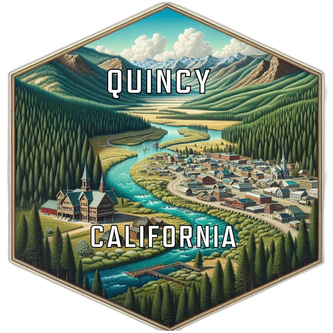 Quincy California Travel Destination Souvenir Vinyl Decal Sticker Image 1