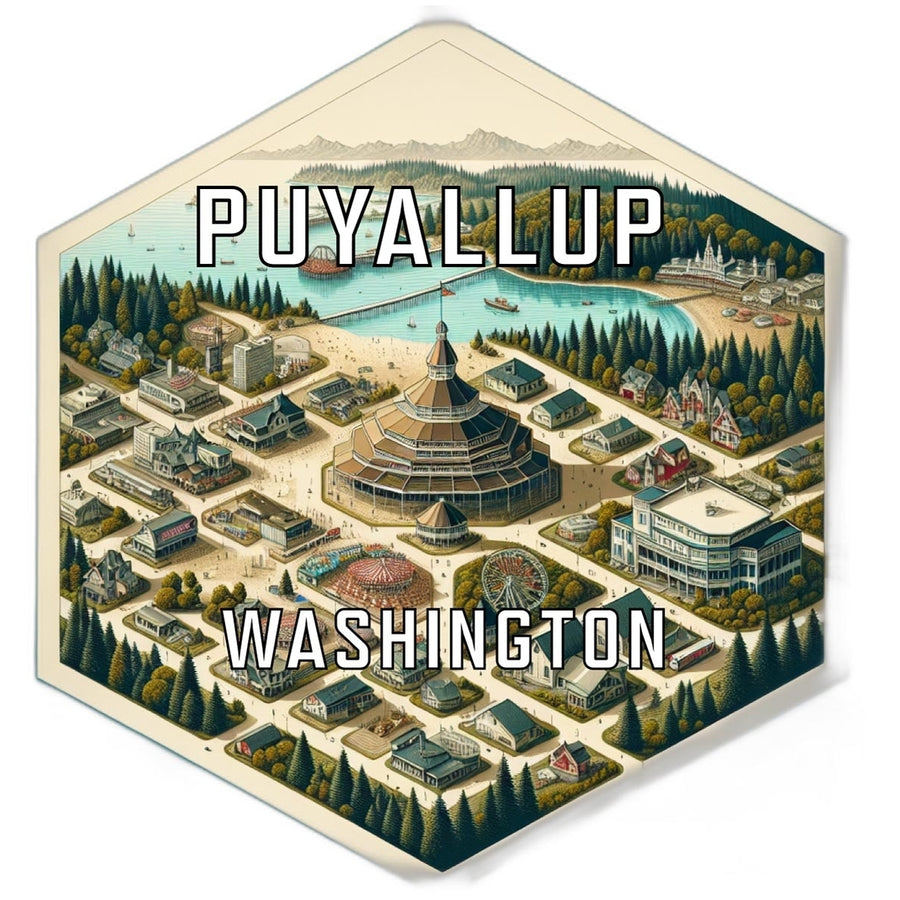 Puyallup Washington Travel Destination Souvenir Vinyl Decal Sticker Image 1