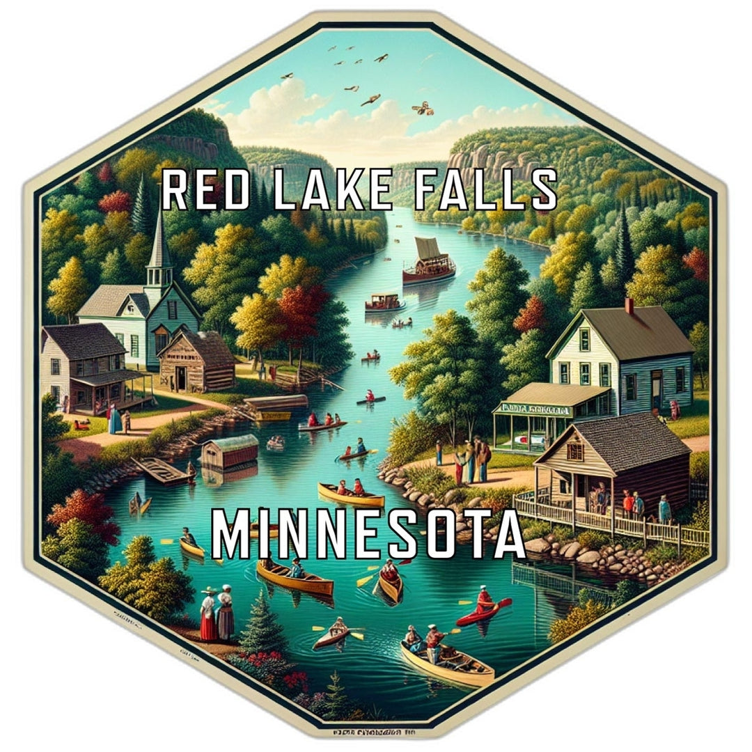 Red Lake Falls Minnesota Travel Destination Souvenir Vinyl Decal Sticker Image 1