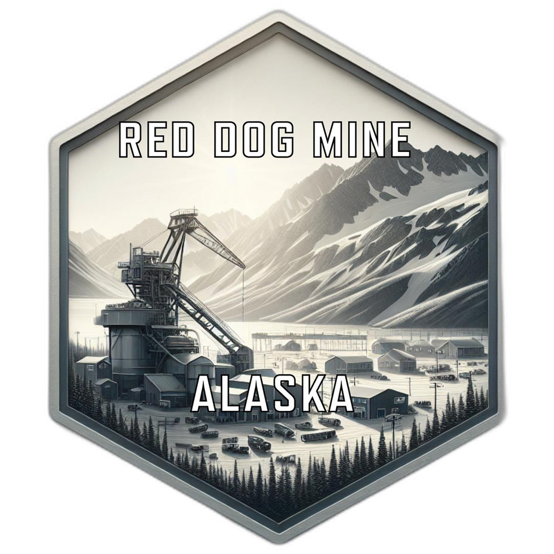 Red Dog Mine Alaska Travel Destination Souvenir Vinyl Decal Sticker Image 1