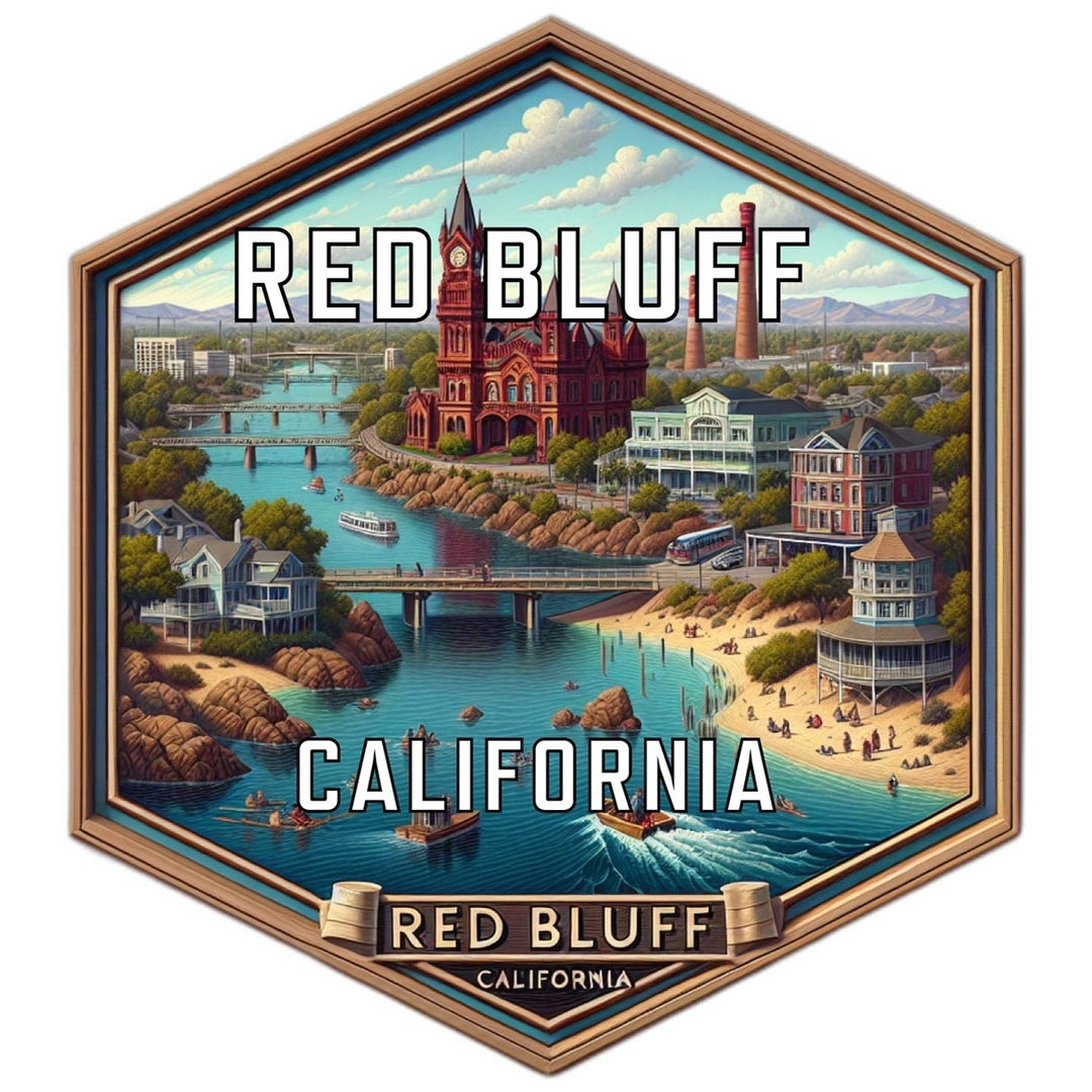 Red Bluff California Travel Destination Souvenir Vinyl Decal Sticker Image 1