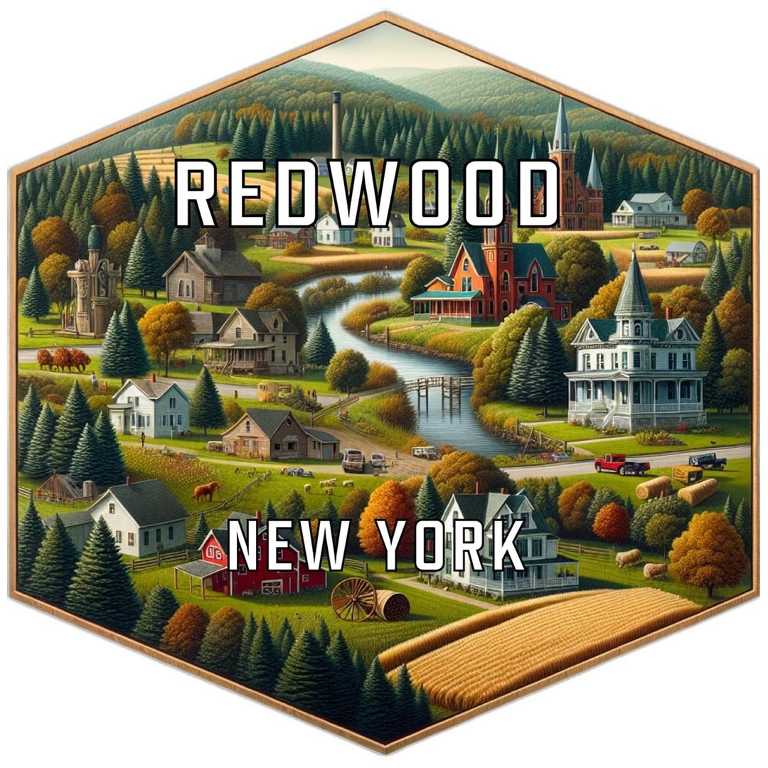 Redwood York Travel Destination Souvenir Vinyl Decal Sticker Image 1