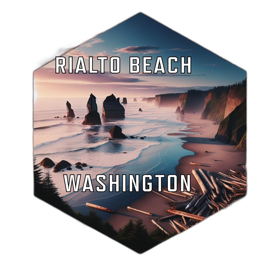 Rialto Beach Washington Travel Destination Souvenir Vinyl Decal Sticker Image 1