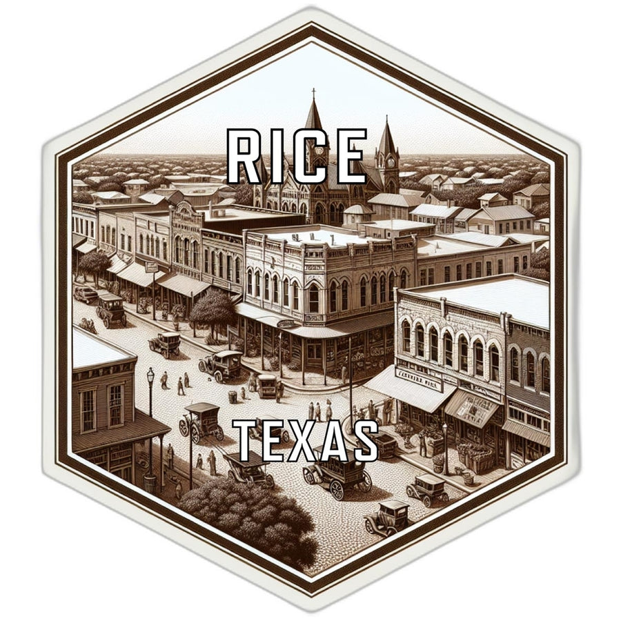 Rice Texas Travel Destination Souvenir Vinyl Decal Sticker Image 1