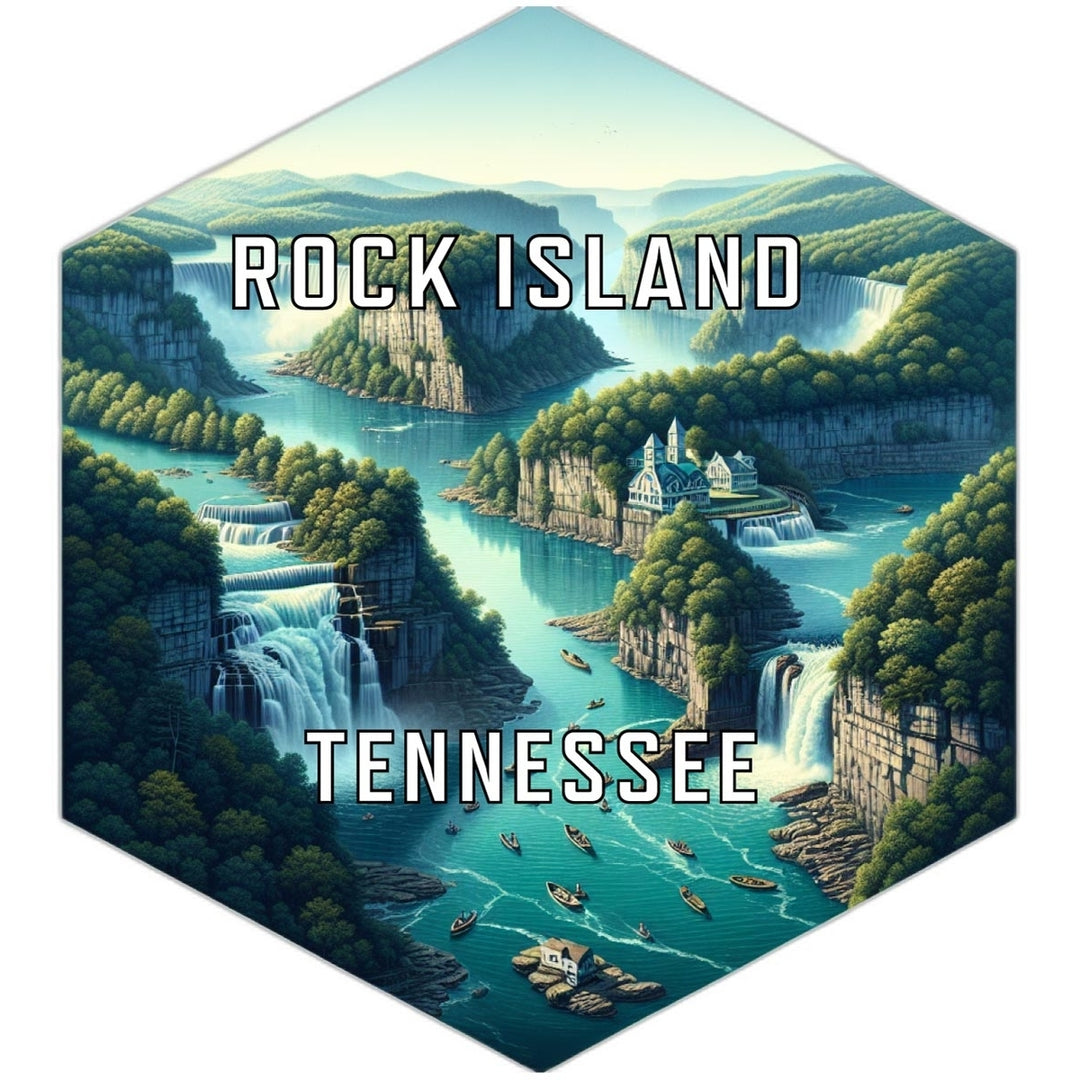 Rock Island Tennessee Travel Destination Souvenir Vinyl Decal Sticker Image 1