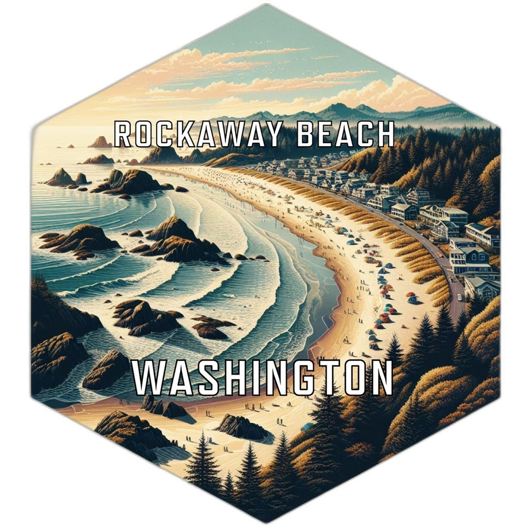 Rockaway Beach Washington Travel Destination Souvenir Vinyl Decal Sticker Image 1