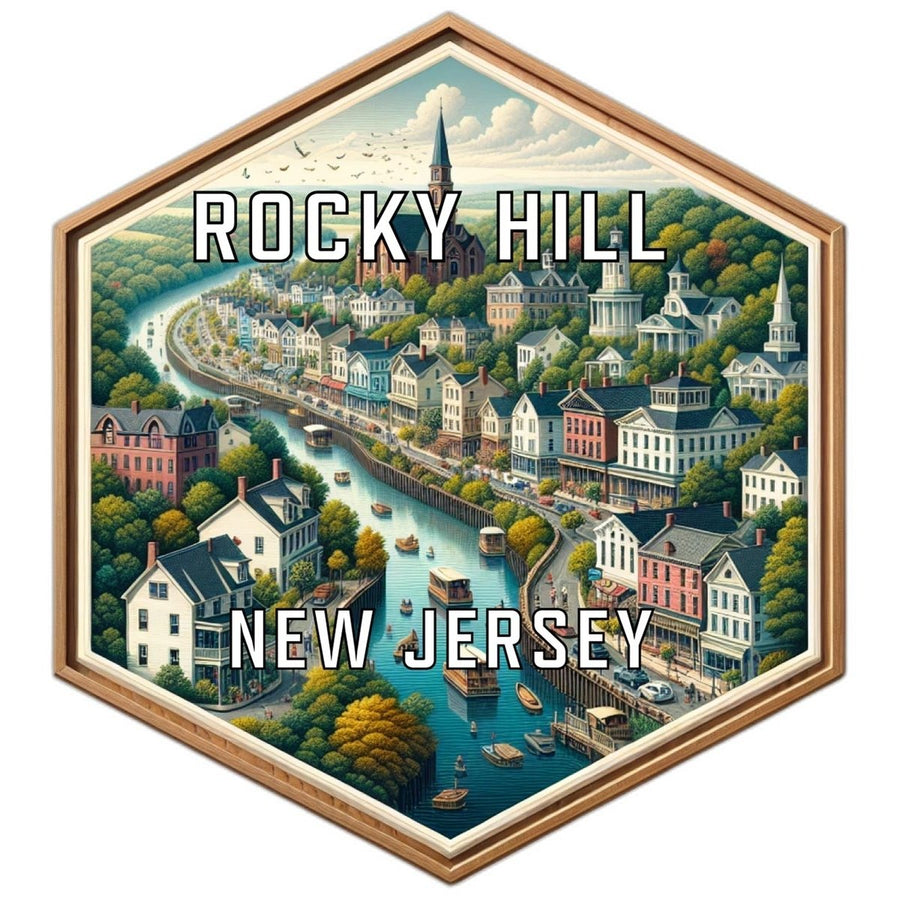 Rocky Hill Jersey Travel Destination Souvenir Vinyl Decal Sticker Image 1