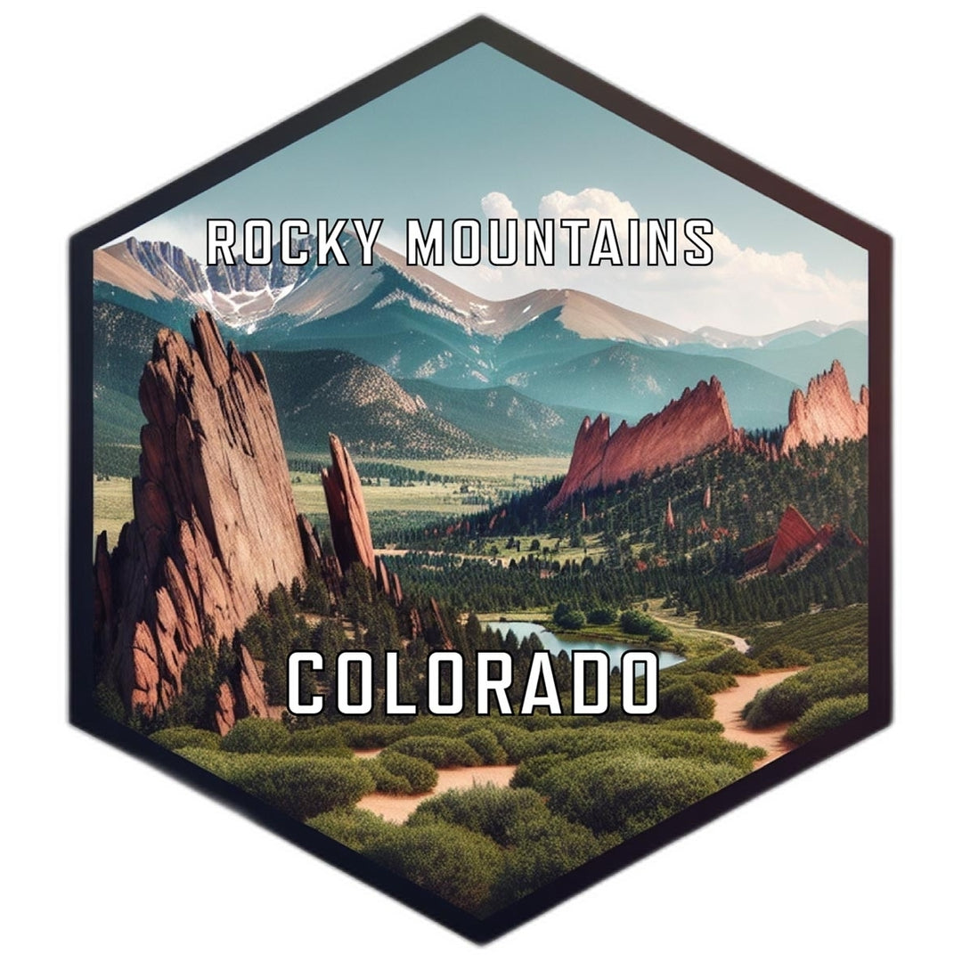 Rocky Mountains Colorado Travel Destination Souvenir Vinyl Decal Sticker Image 1