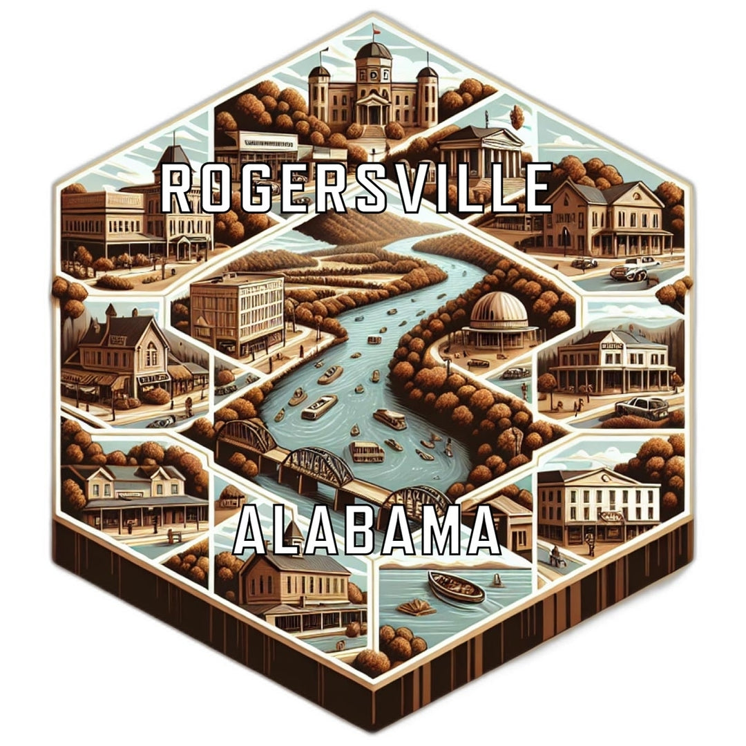 Rogersville Alabama Travel Destination Souvenir Vinyl Decal Sticker Image 1