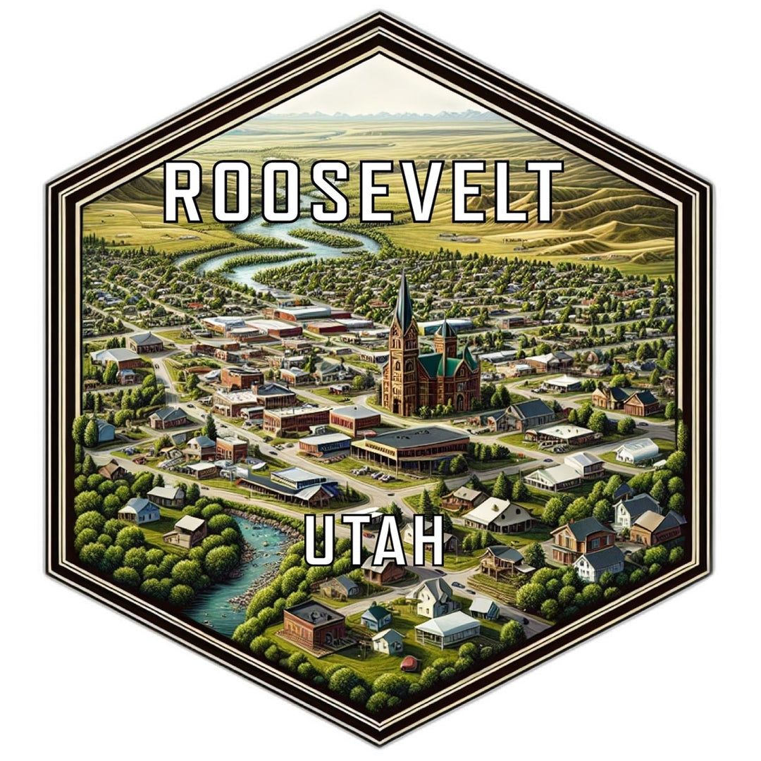 Roosevelt Utah Travel Destination Souvenir Vinyl Decal Sticker Image 1