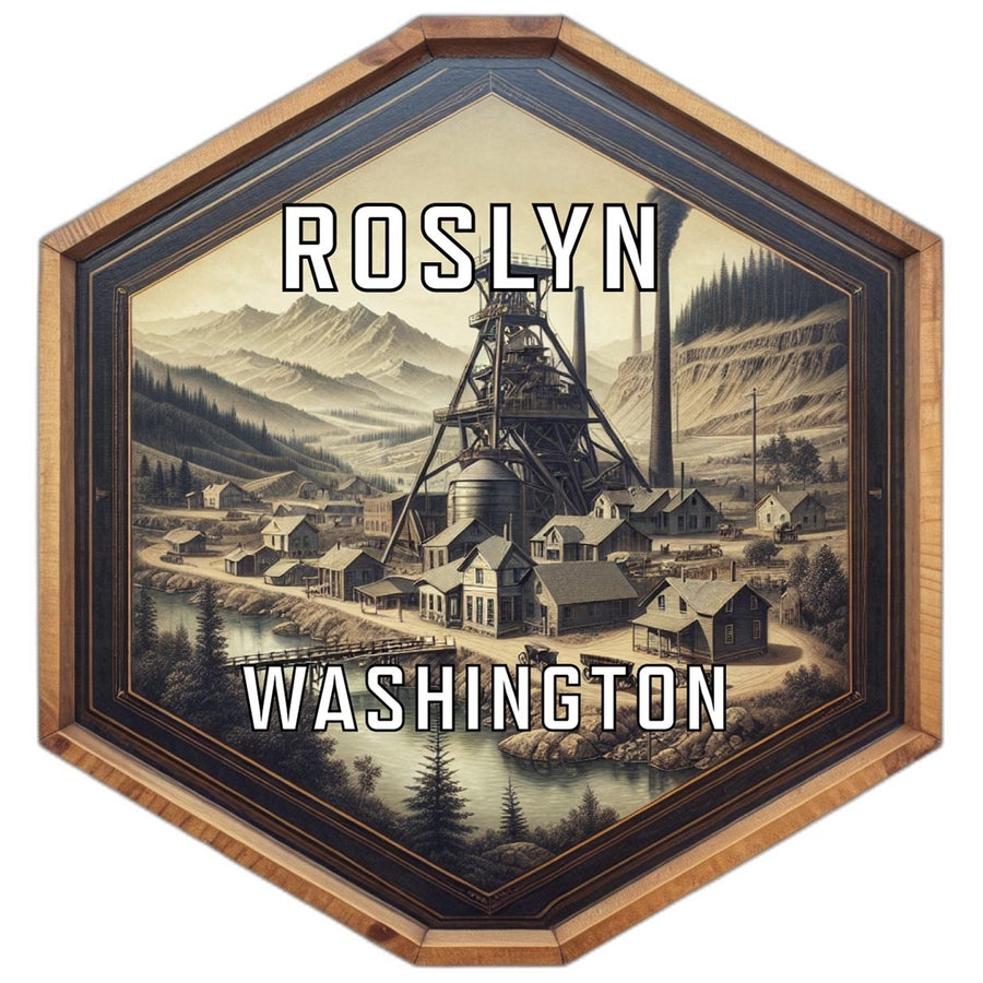 Roslyn Washington Travel Destination Souvenir Vinyl Decal Sticker Image 1