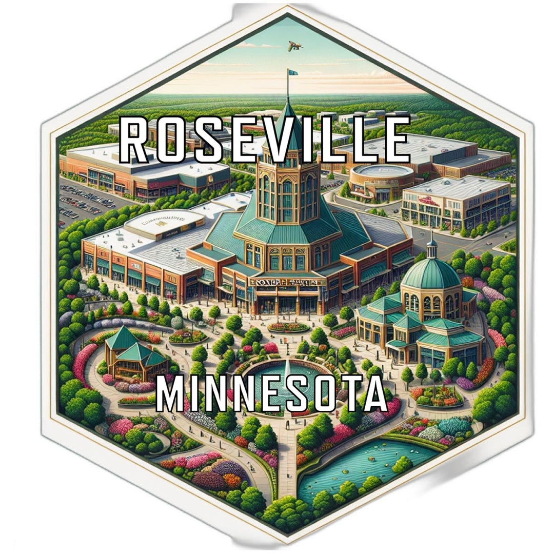 Roseville Minnesota Travel Destination Souvenir Vinyl Decal Sticker Image 1