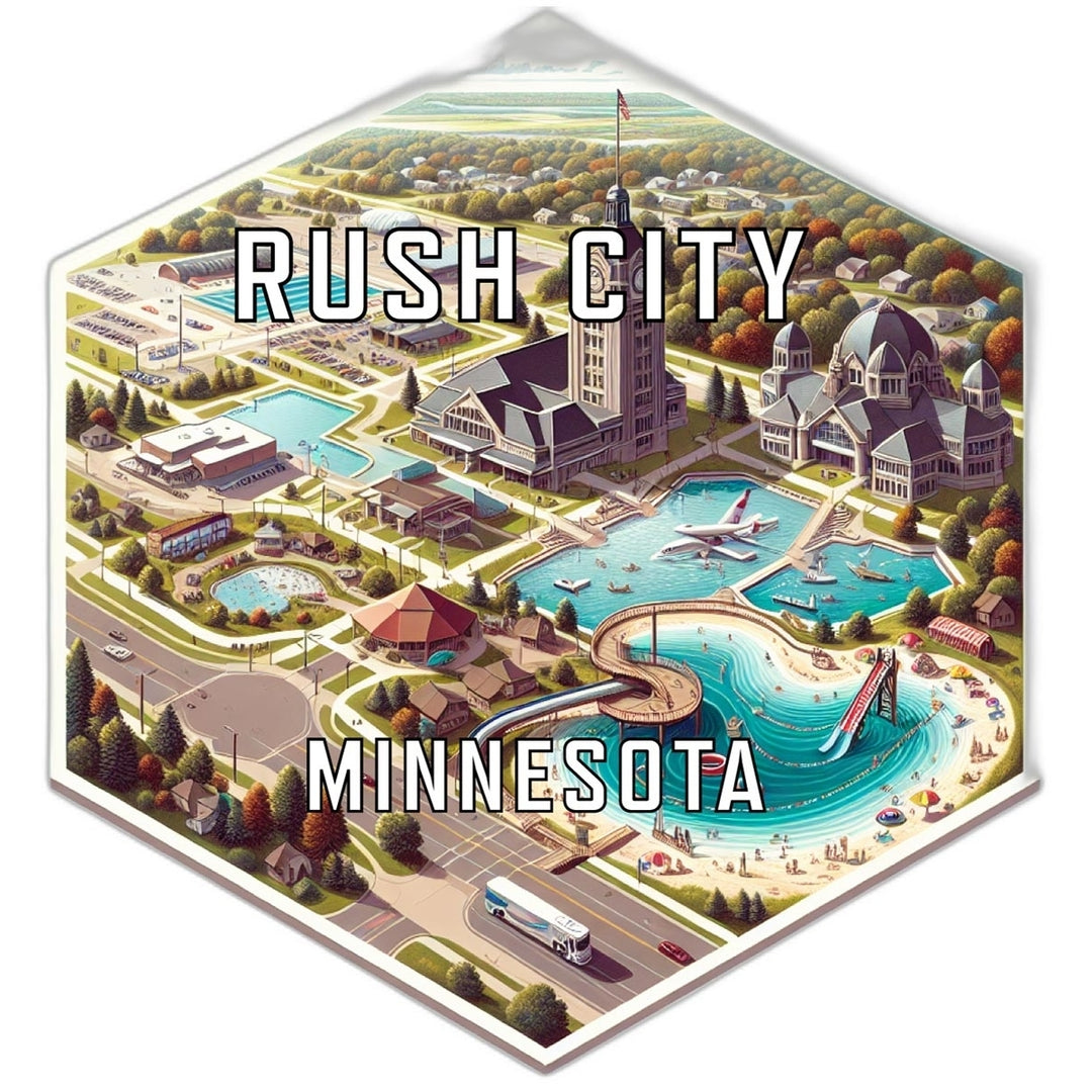 Rush City Minnesota Travel Destination Souvenir Vinyl Decal Sticker Image 1