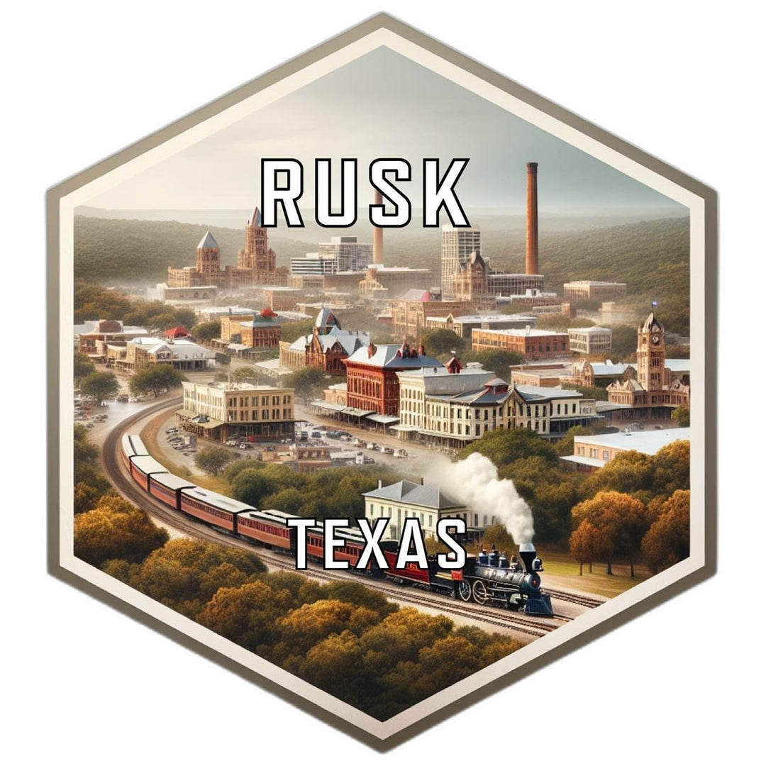 Rusk Texas Travel Destination Souvenir Vinyl Decal Sticker Image 1