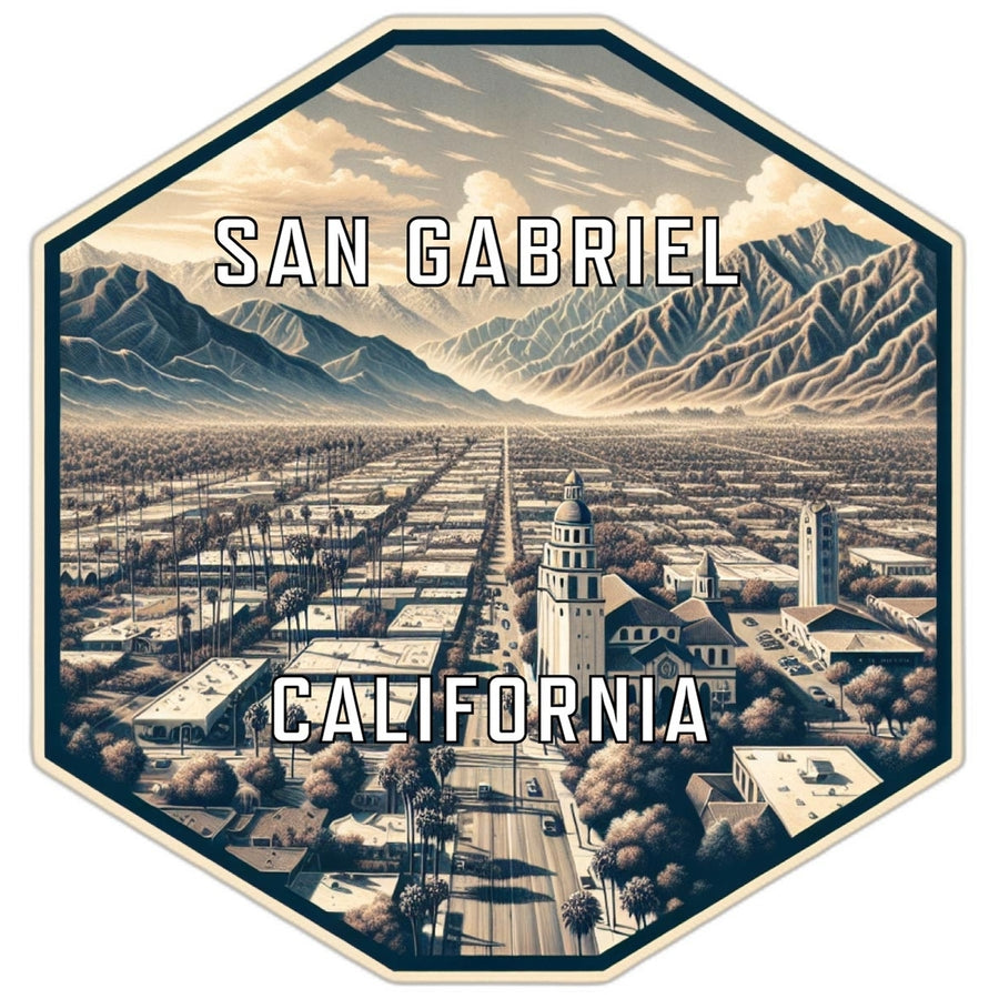 San Gabriel California Travel Destination Souvenir Vinyl Decal Sticker Image 1